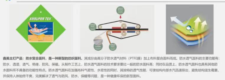 佛山防水透气面料